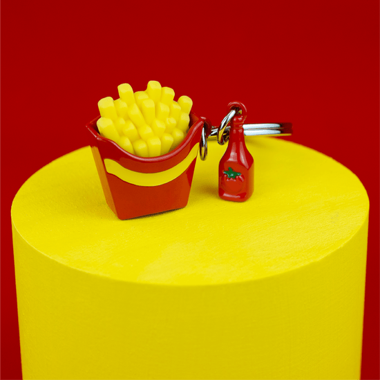 Oli Olsen Metalmorphose French Fries With Ketchup Keyring