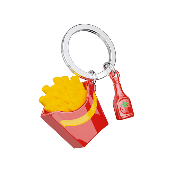 Oli Olsen Metalmorphose French Fries With Ketchup Keyring