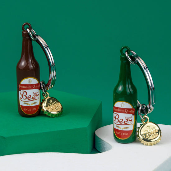 Oli Olsen Metalmorphose Green Beer Bottle Keyring