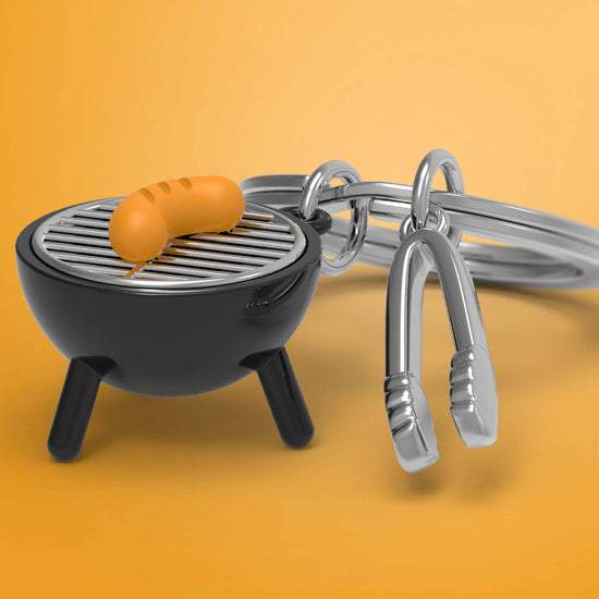 Oli Olsen Metalmorphose Keyring - Black & Chrome BBQ Keyring
