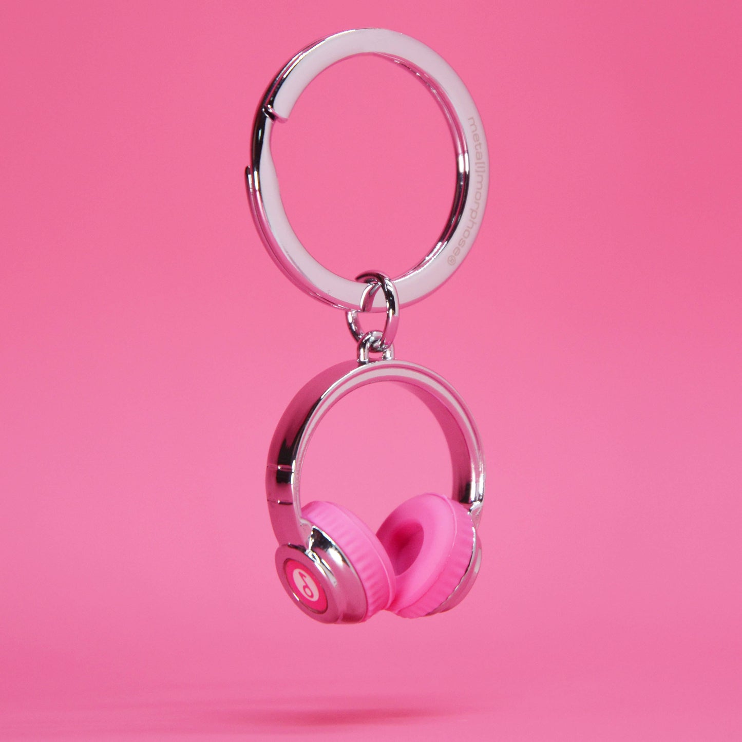 Oli Olsen Metalmorphose Pink Headphones Keyring