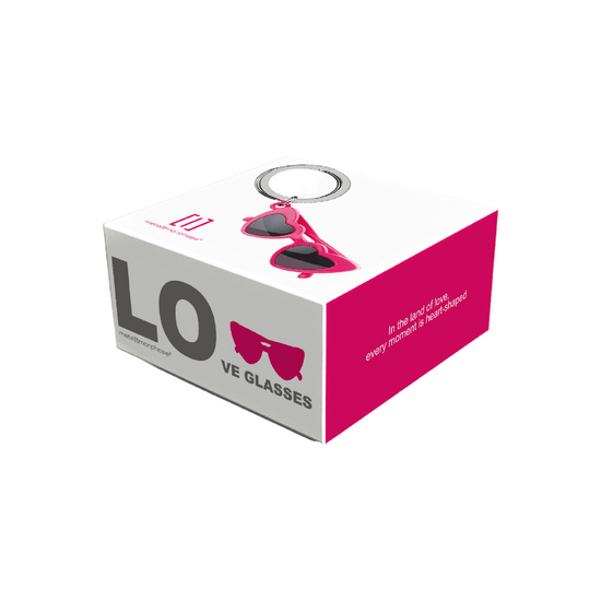 Oli Olsen Metalmorphose Pink 'Iconic' Heart Shaped Glasses Keyring