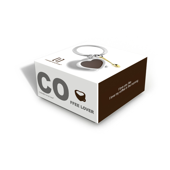 Oli Olsen Metalmorphose White Coffee Lover Keyring