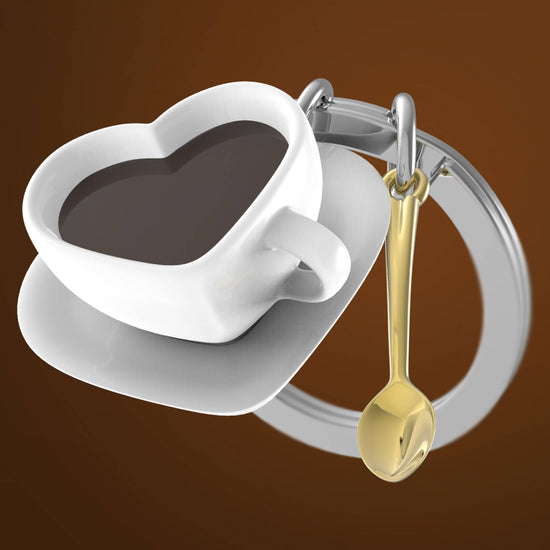 Oli Olsen Metalmorphose White Coffee Lover Keyring