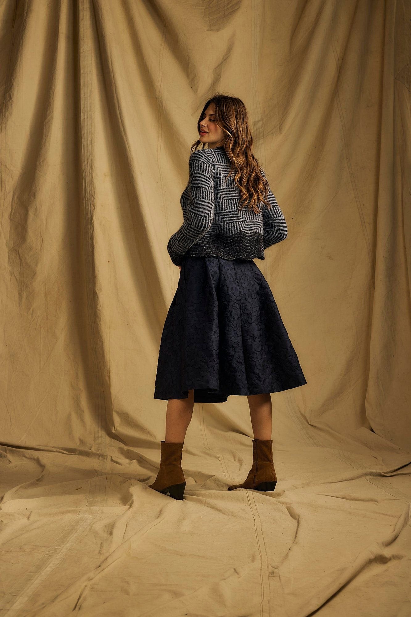 ONE COLLECTIVE Knitwear Natron Knit in Maritime Blue