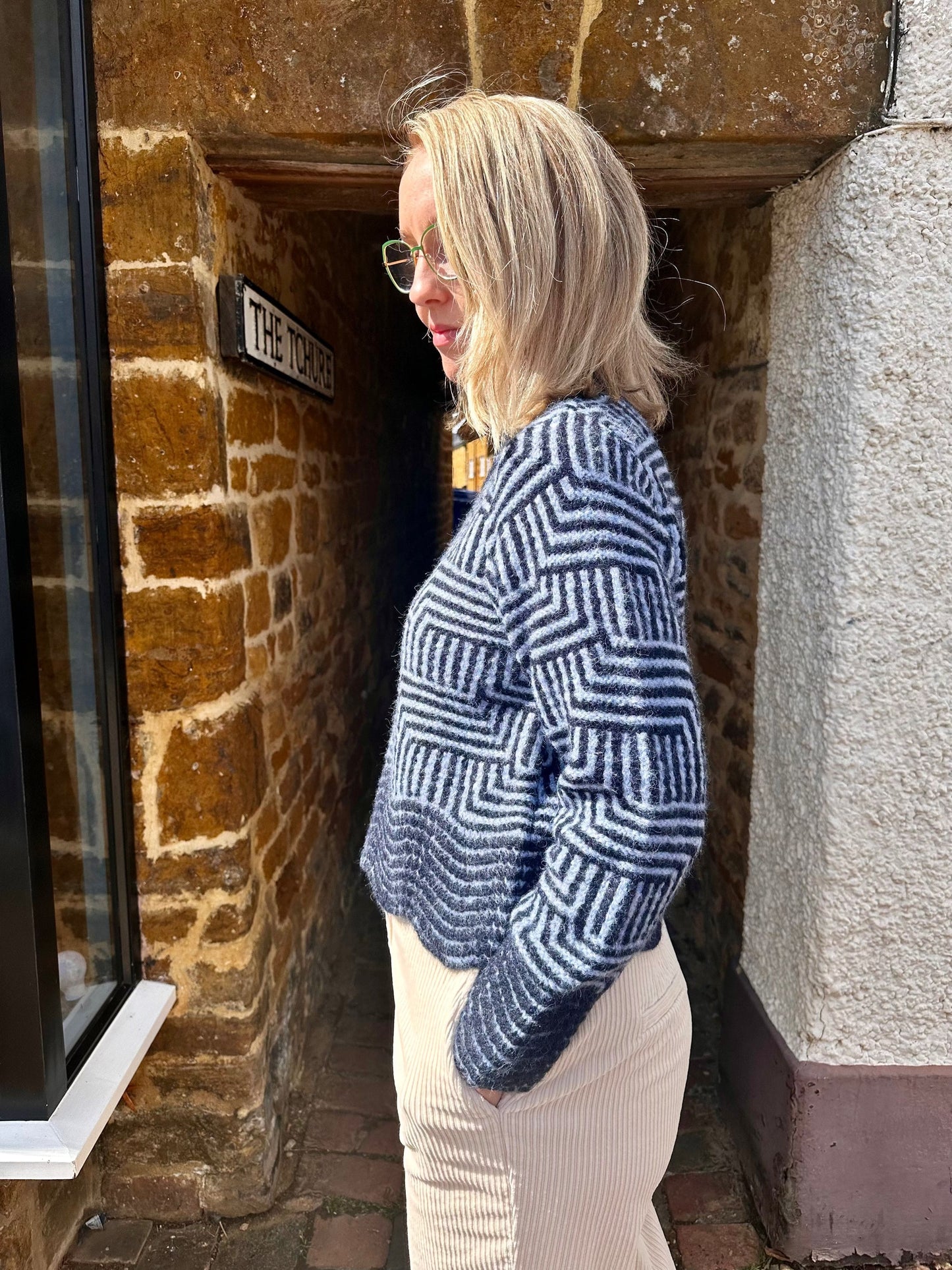 ONE COLLECTIVE Knitwear Natron Knit in Maritime Blue