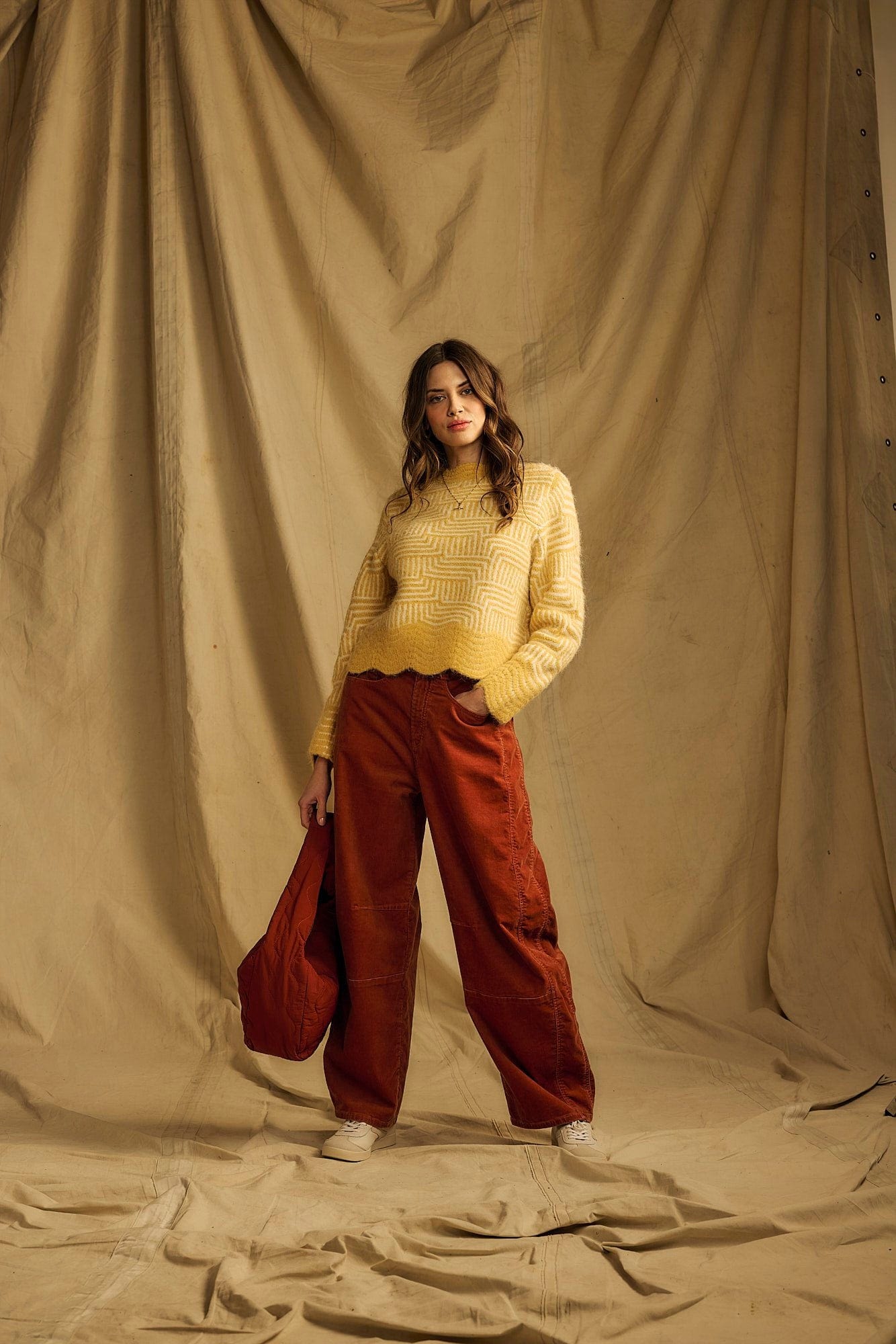 ONE COLLECTIVE Knitwear Natron Knit in Mustard