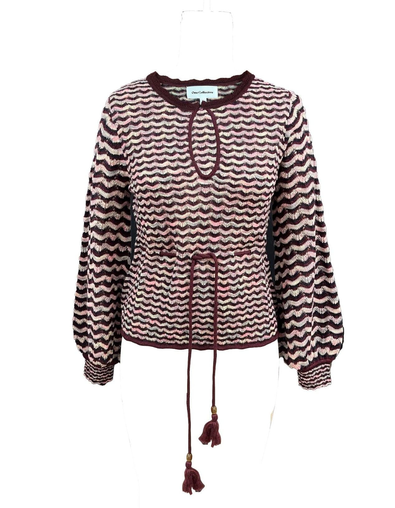 ONE COLLECTIVE Knitwear Vostor Knit in Merlot
