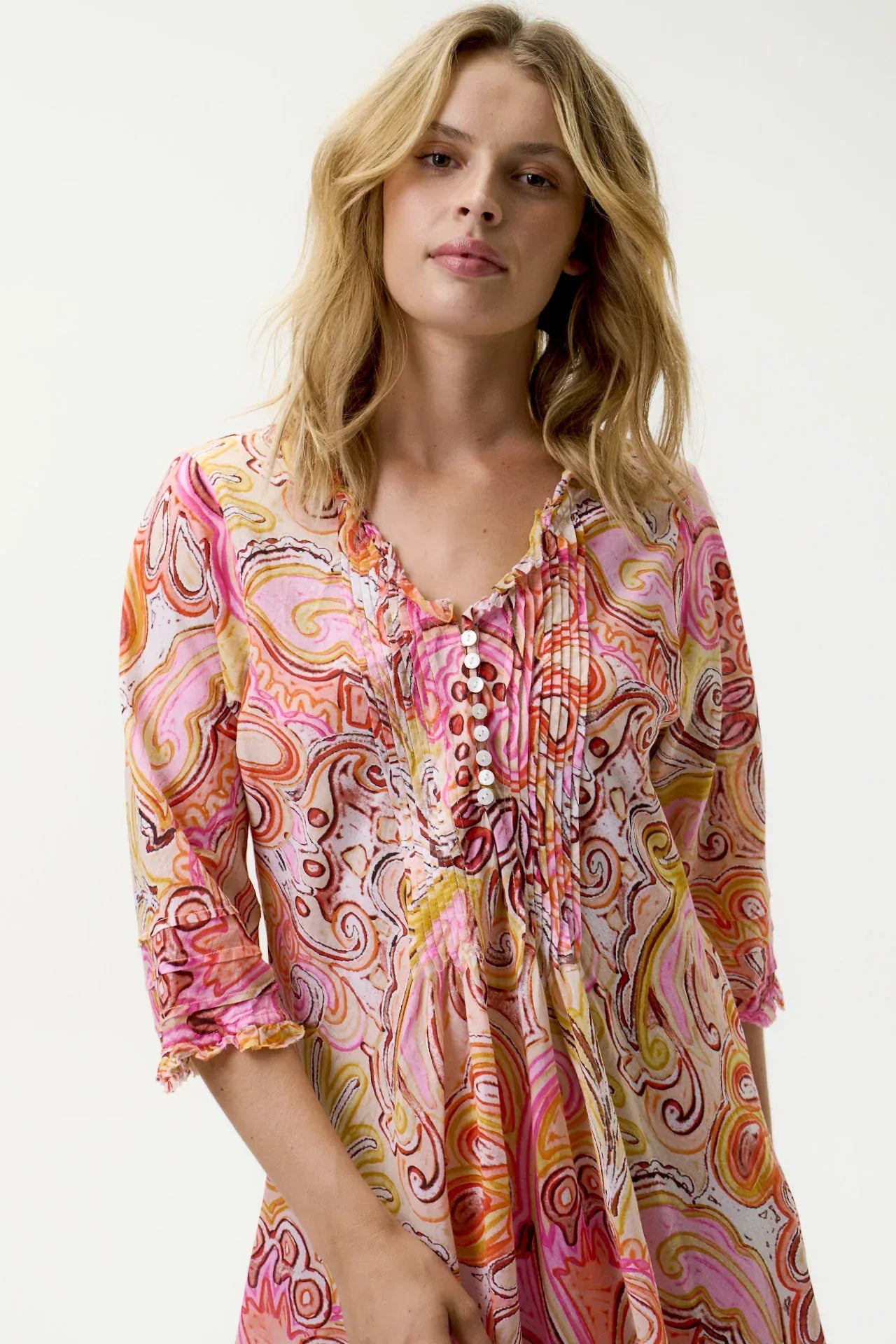 OneSeason Dresses Multi Swirl Poppy Midi Dress