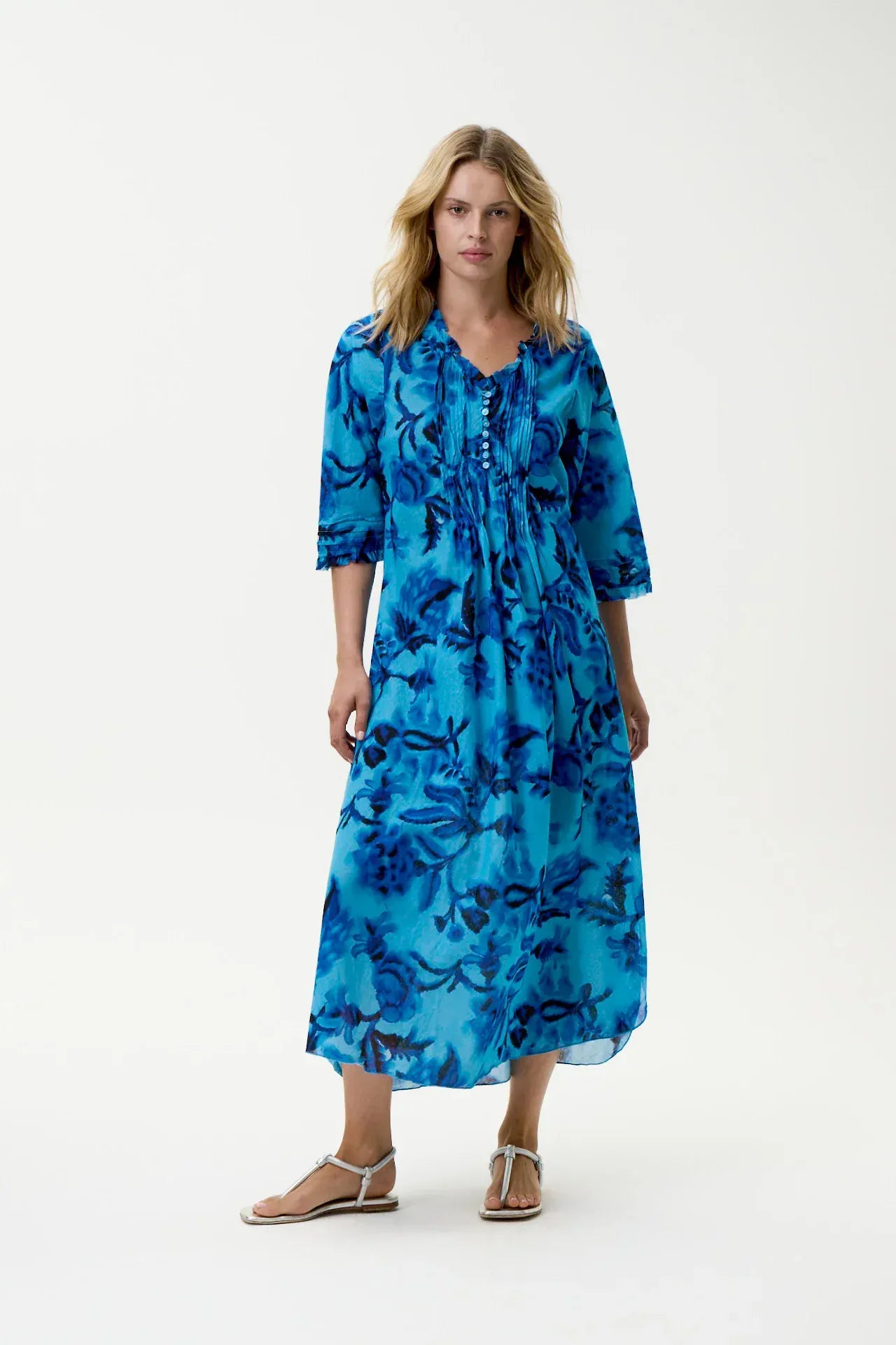 OneSeason Dresses Poppy Long Dress in Milos Print