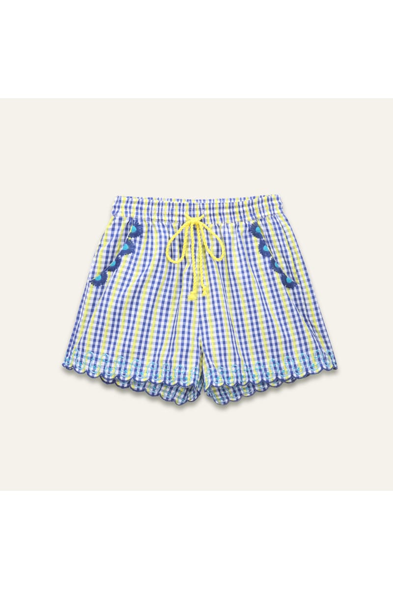 Orfeo Paris Shorts Laura Shorts in Blue Checks