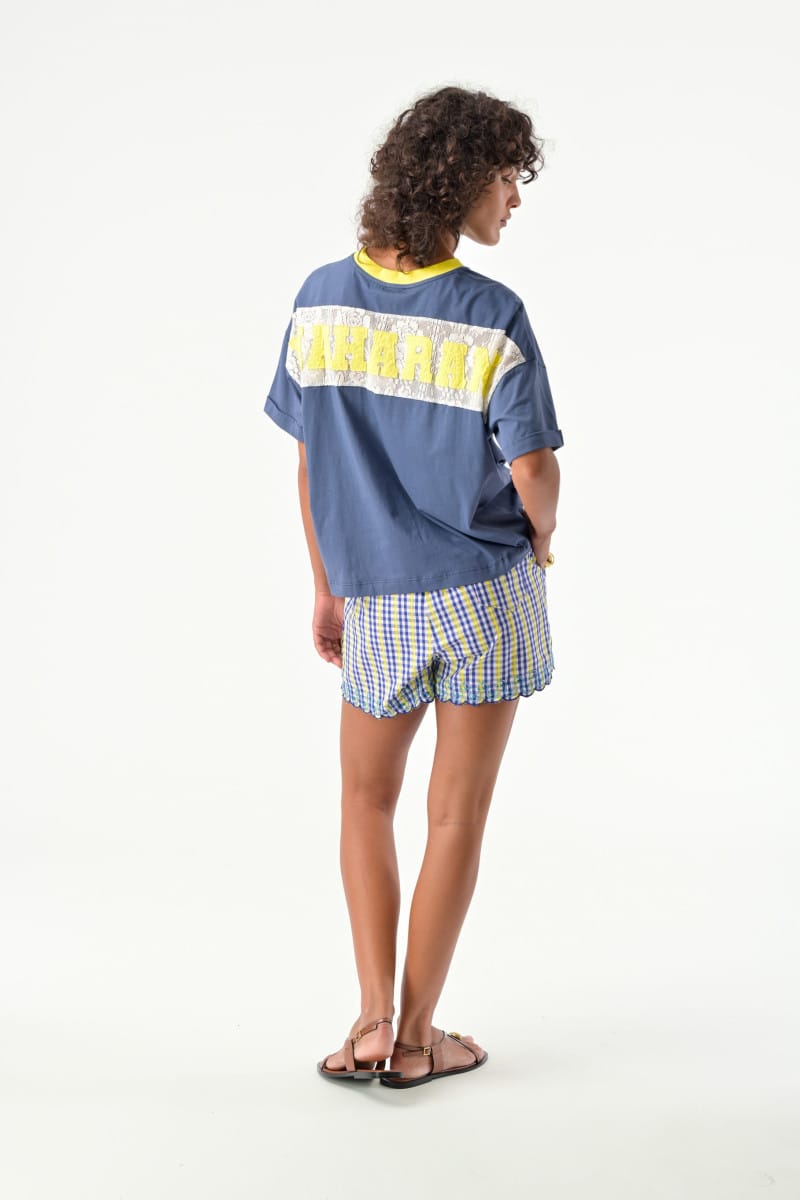 Orfeo Paris Shorts Laura Shorts in Blue Checks