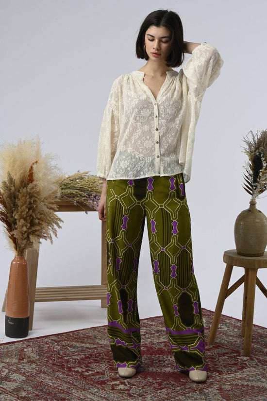 Orfeo Paris Tops Danielle Embroidered Workshirt