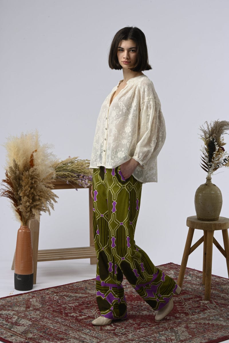 Orfeo Paris Tops Danielle Embroidered Workshirt