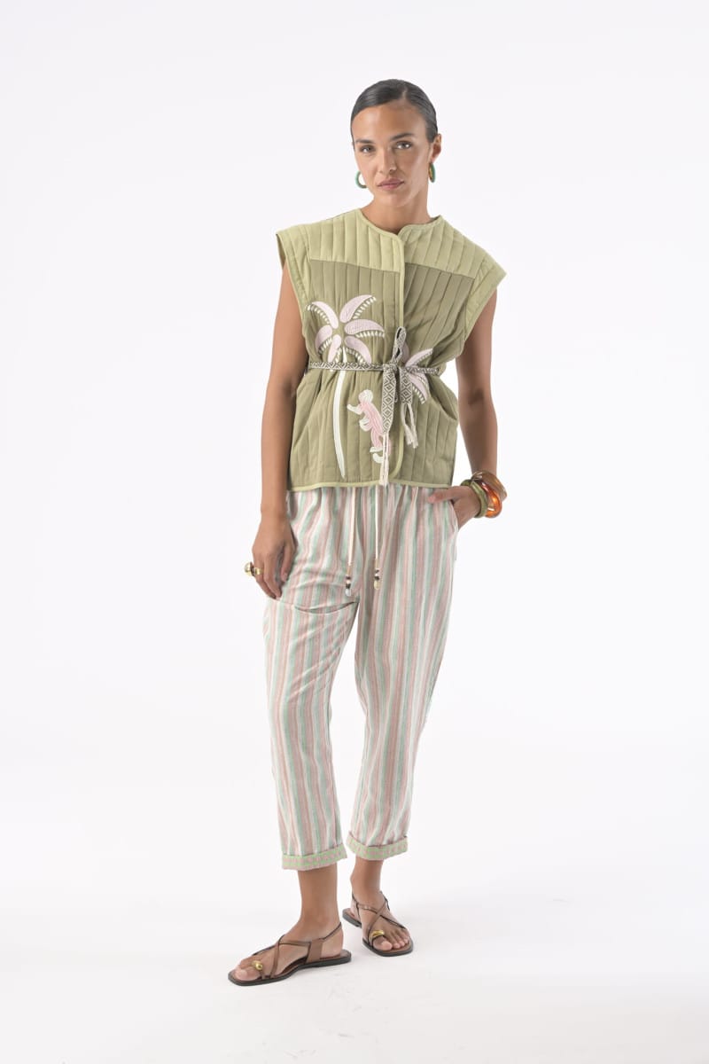 Orfeo Paris Trousers Lola Trousers in Multicolour Stripes