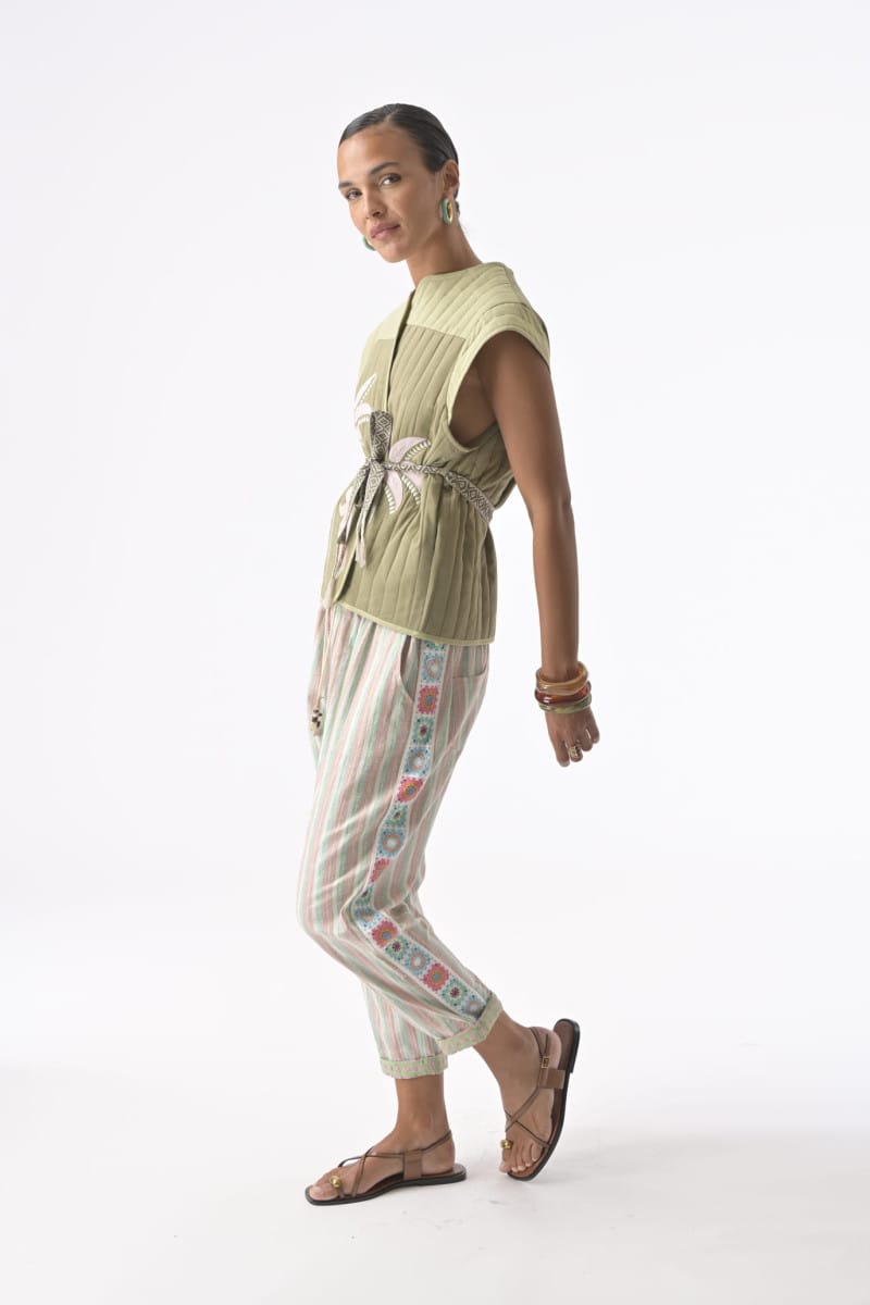 Orfeo Paris Trousers Lola Trousers in Multicolour Stripes
