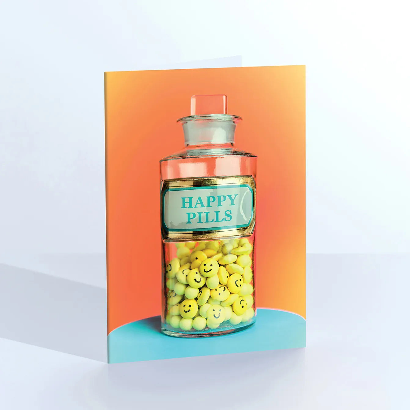 Ornament Art Greetings Cards Happy Pills Greetings Card