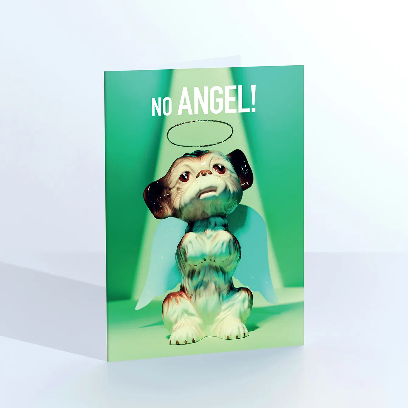 Ornament Art Greetings Cards No Angel Dog Christmas Card