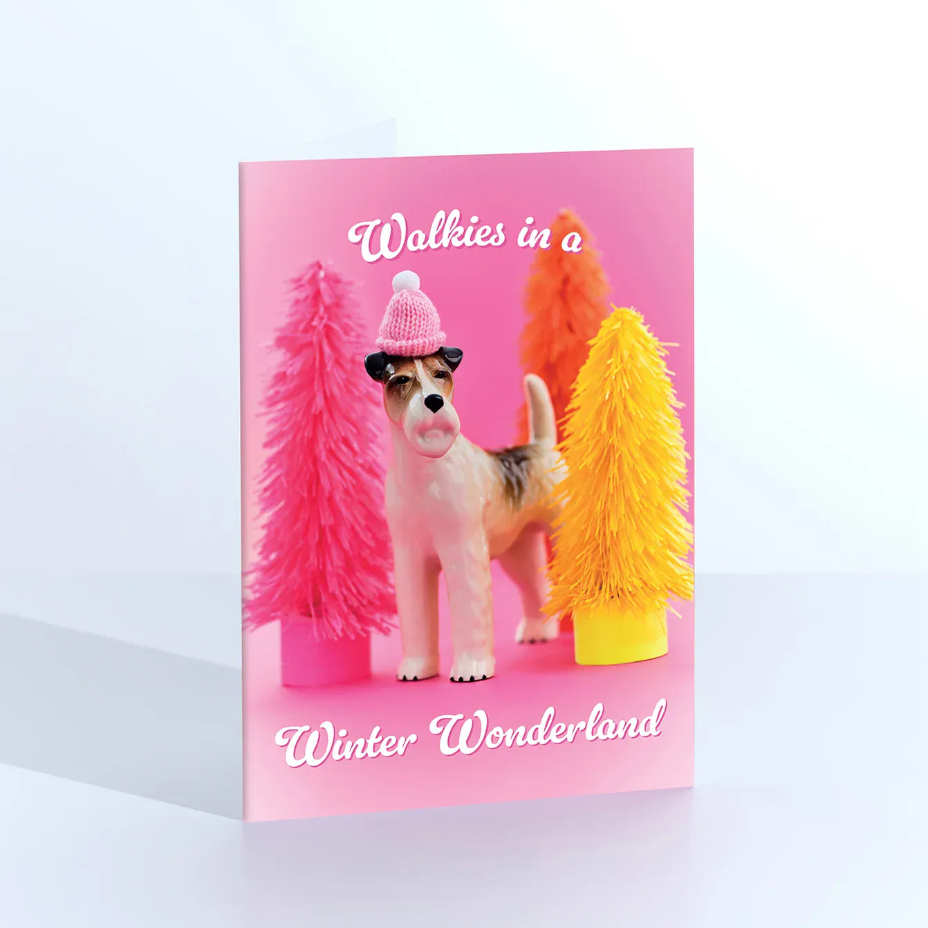 Ornament Art Greetings Cards Wonderland Walkies Terrier Christmas Card