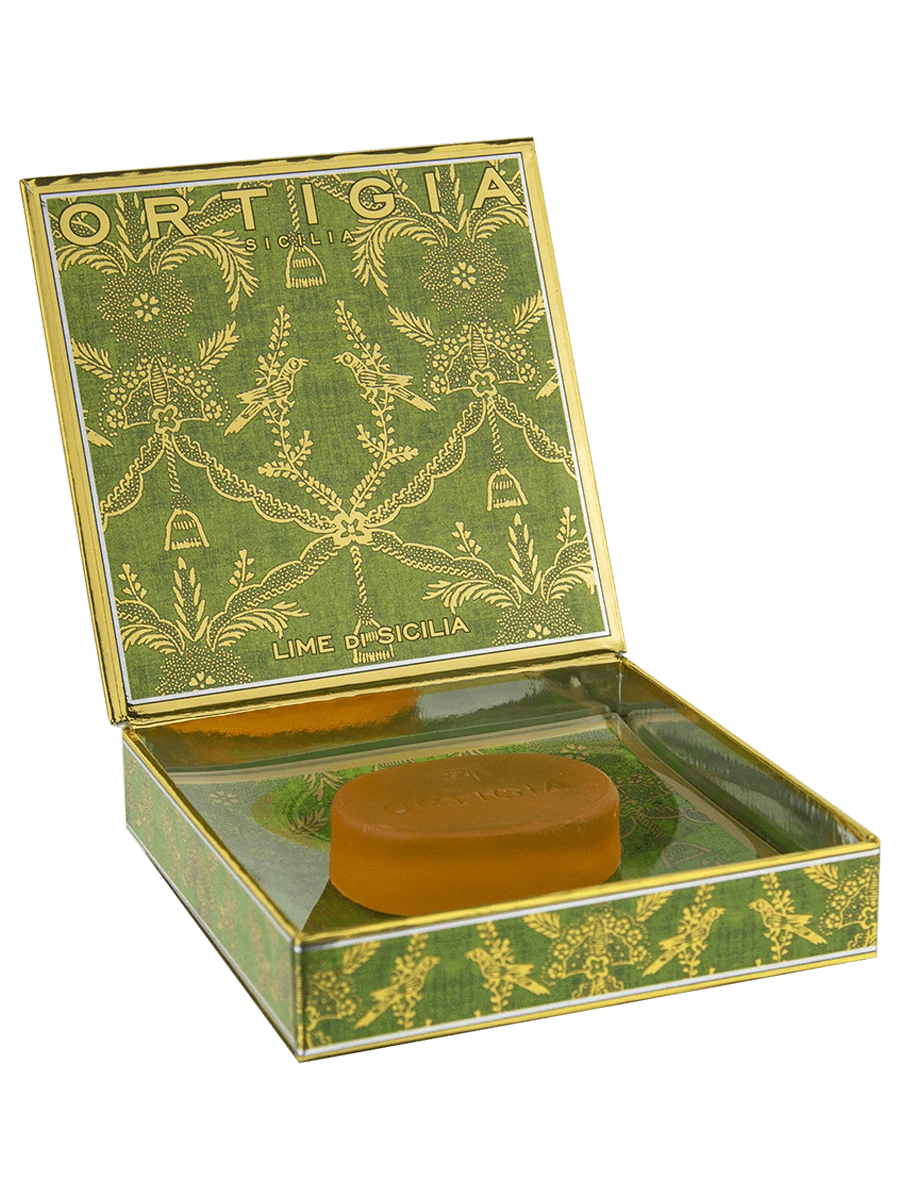 Ortigia Bath & Body Lime Di Sicilia Glass Plate & Soap