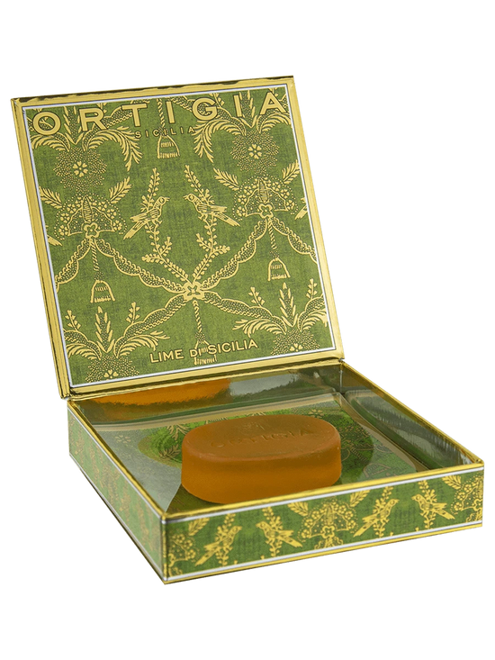 Ortigia Bath & Body Lime Di Sicilia Glass Plate & Soap