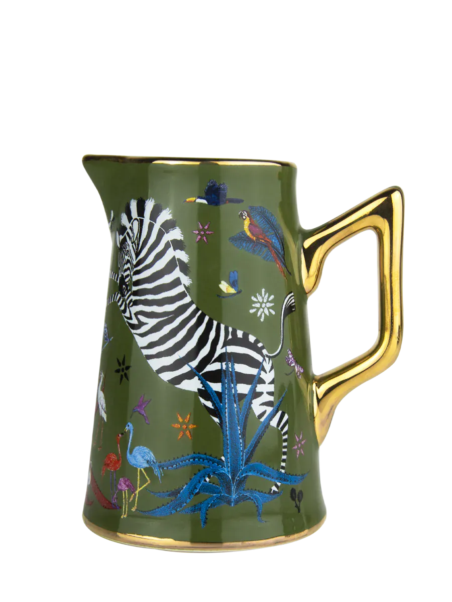 Ortigia Milk Jug in Jungle Ceramic