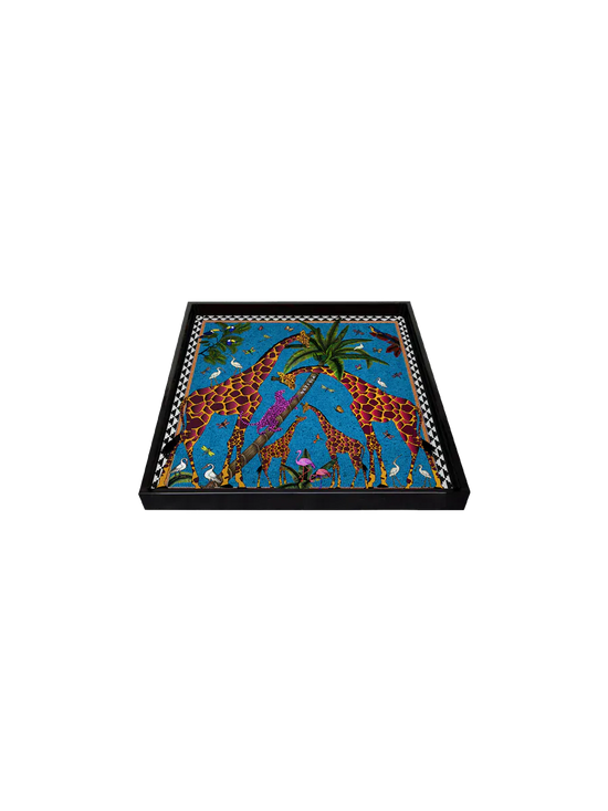 Ortigia Tray Giraffe Blue (16x16cm)