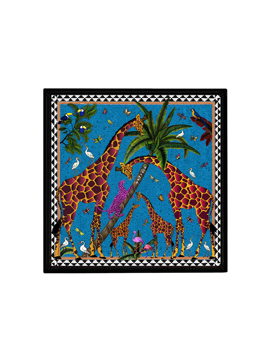 Ortigia Tray Giraffe Blue (16x16cm)
