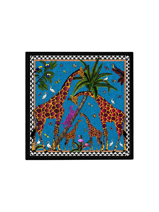 Ortigia Tray Giraffe Blue (16x16cm)