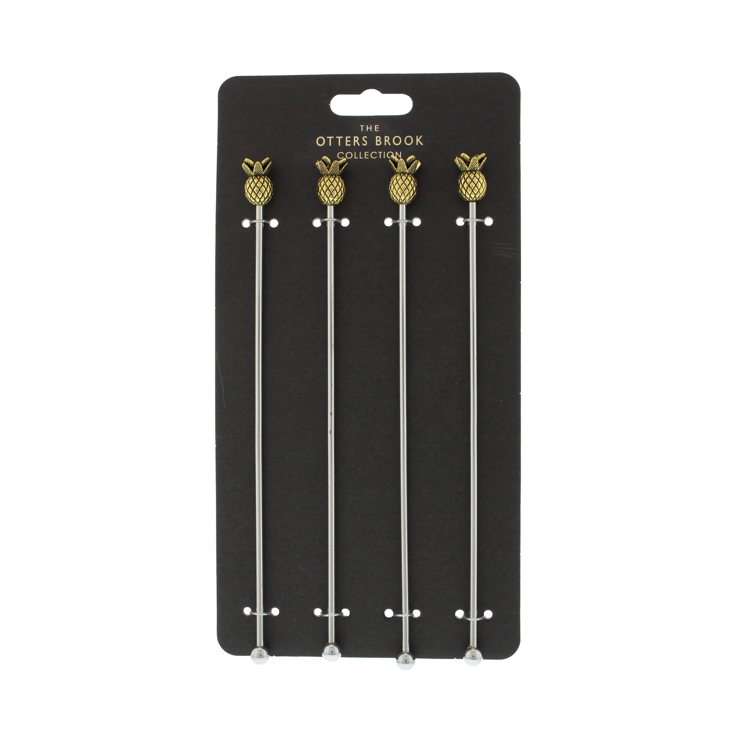 Otter's Brook Home Pineapple Top Gold Stirrers x 4 Set