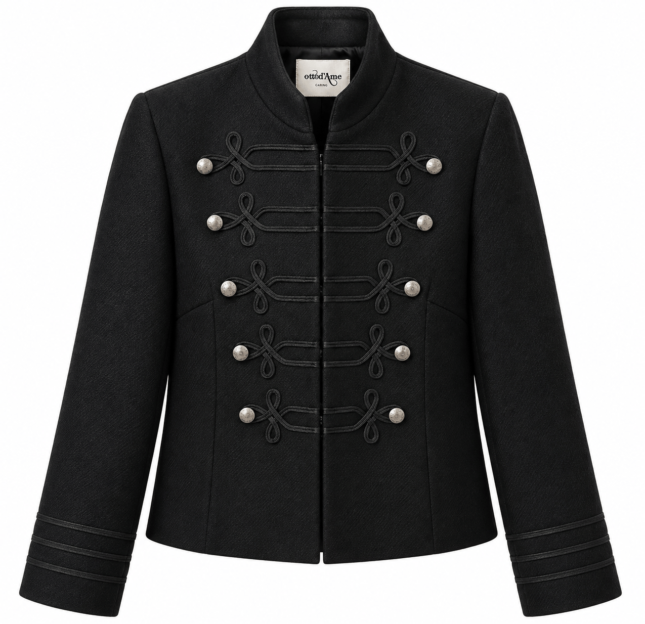 Ottod'Ame Jackets Kensington Military Jacket in Black