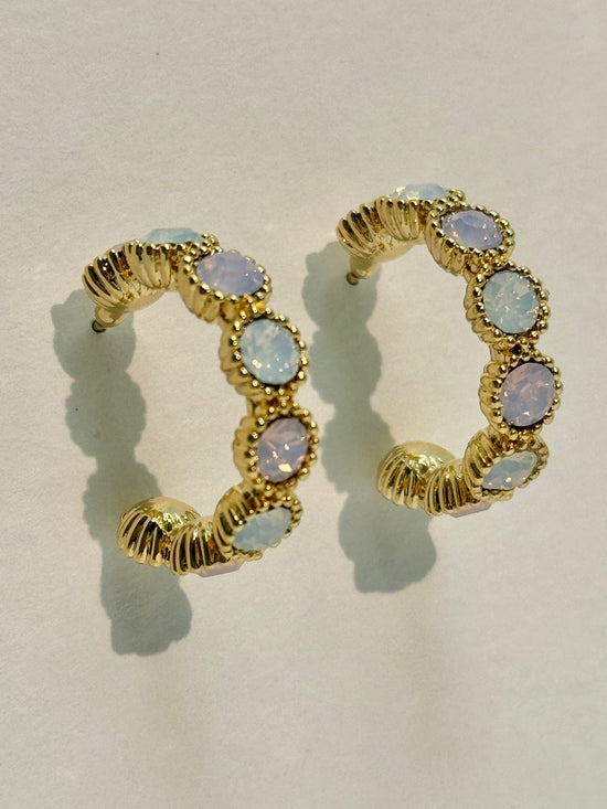 Parkside London Earrings Hoops of Circles in Pastels
