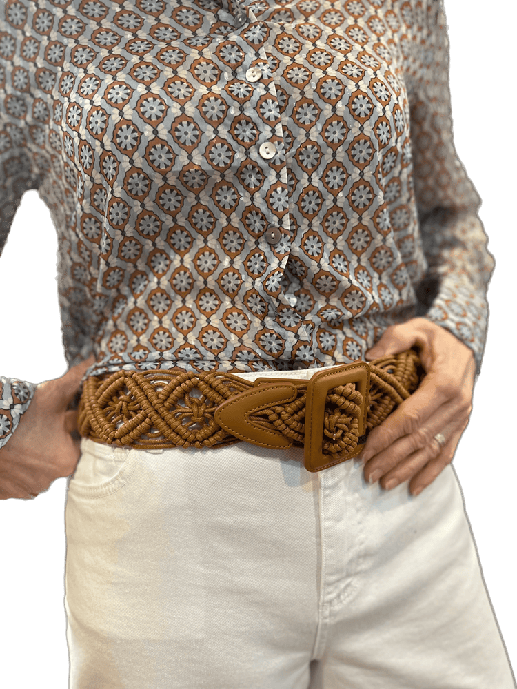 Pennyblack Belts Macrame Belt in Chestnut