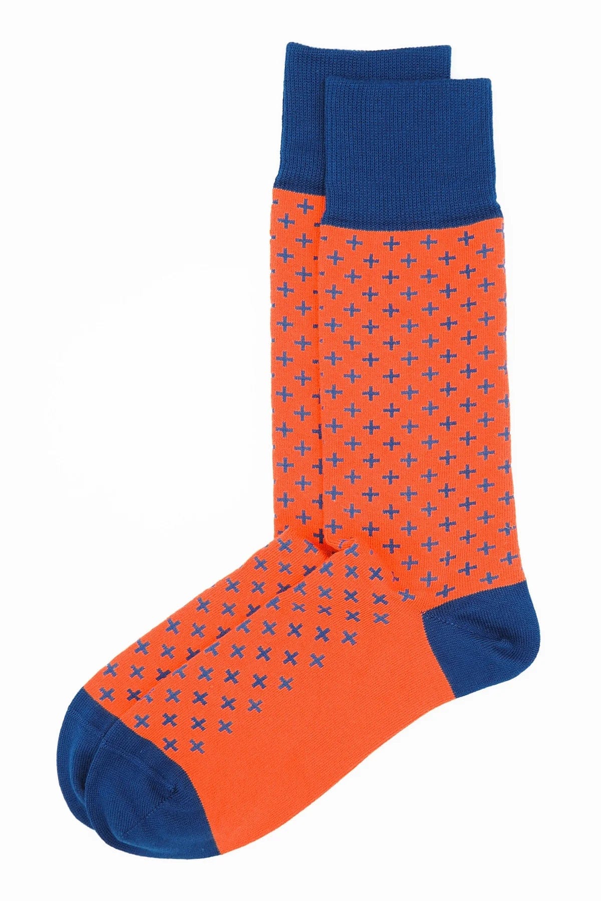 Peper Harow Mens Socks Crosslet Mens Luxury Socks - Orange