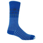 Peper Harow Mens Socks Grad Polka Mens Socks- Blue