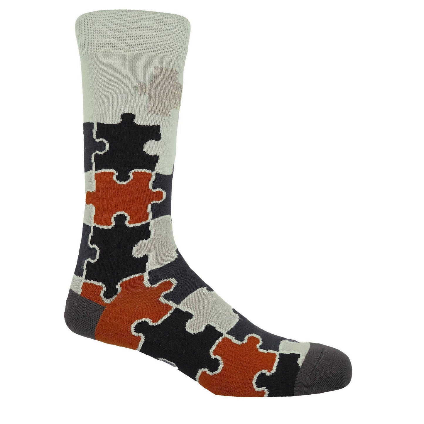 Peper Harow Mens Socks Jigsaw Men's Socks: Blue