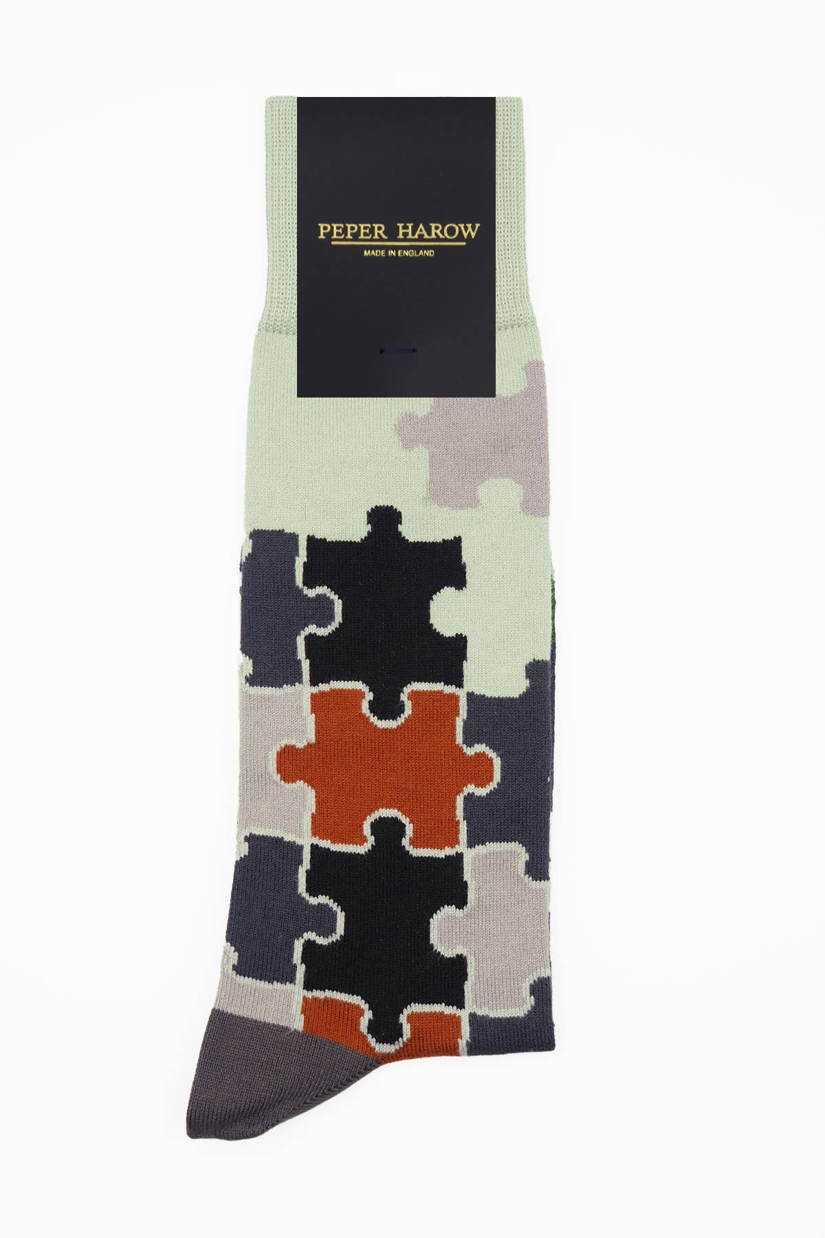 Peper Harow Mens Socks Jigsaw Men's Socks: Blue