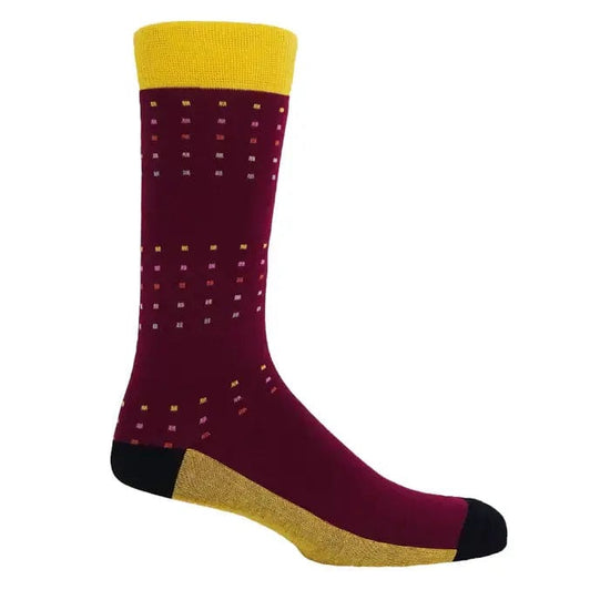 Peper Harow Mens Socks Square Polka Men's Socks: Summer