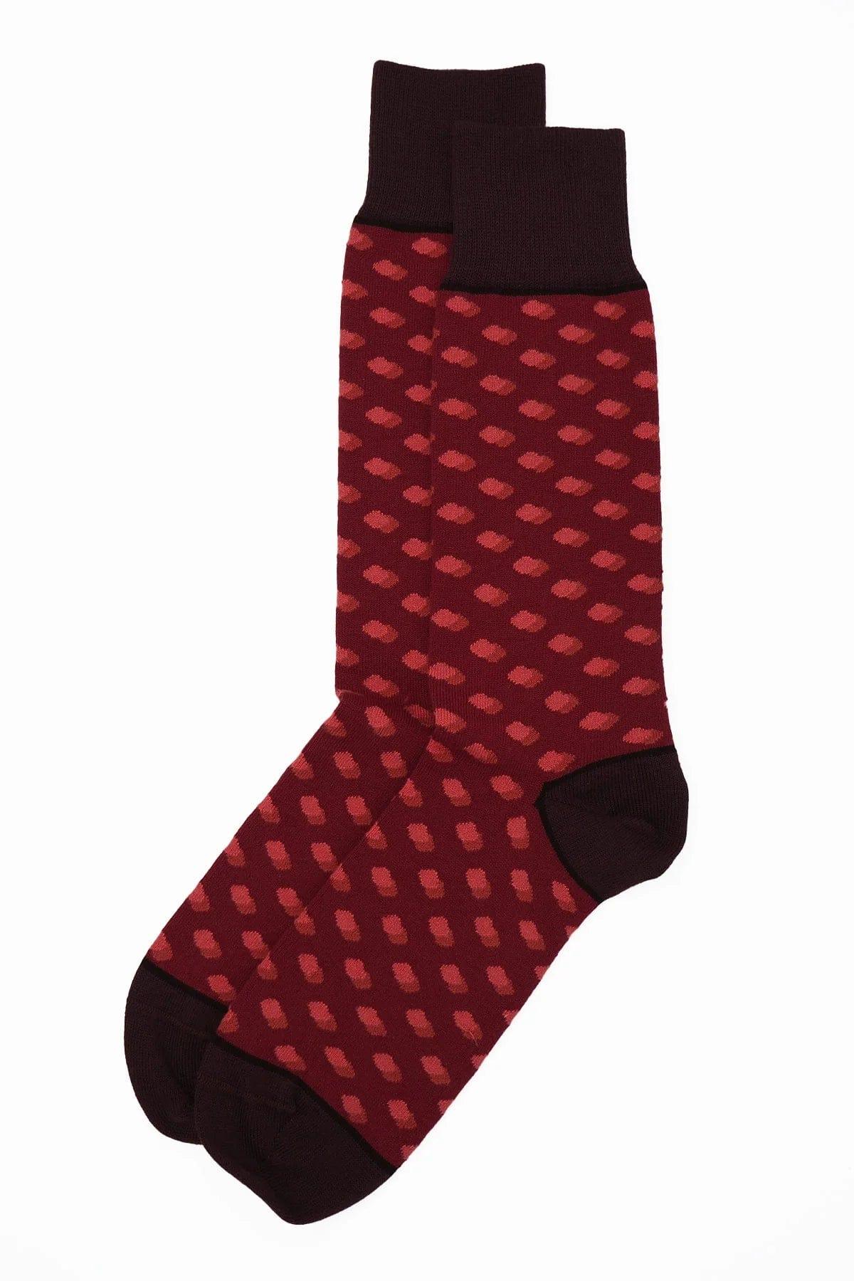 Peper Harow Socks Disruption Mens Socks - Burgunday