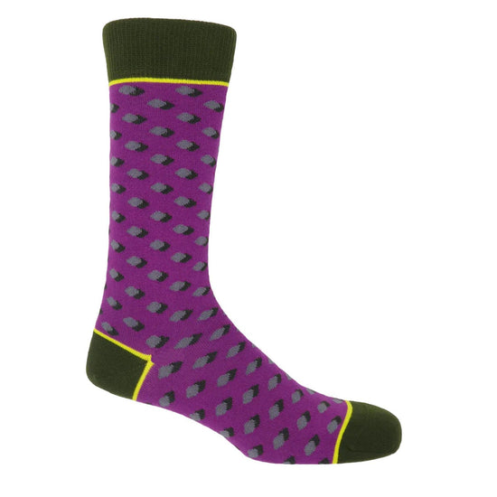 Peper Harow Socks Disruption Mens Socks - Violet
