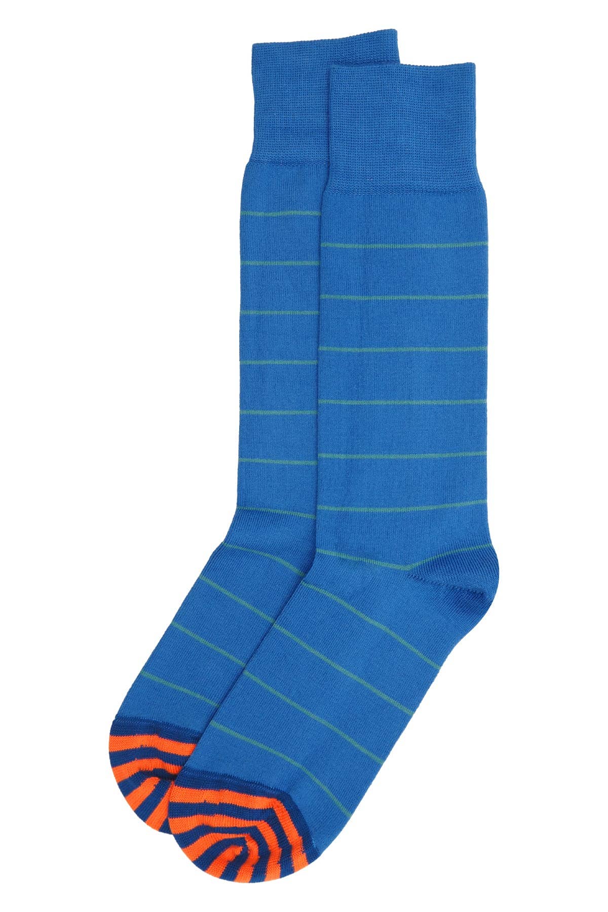 Peper Harow Socks Mens Socks AW24 Thin Stripe Men's Socks: Teal