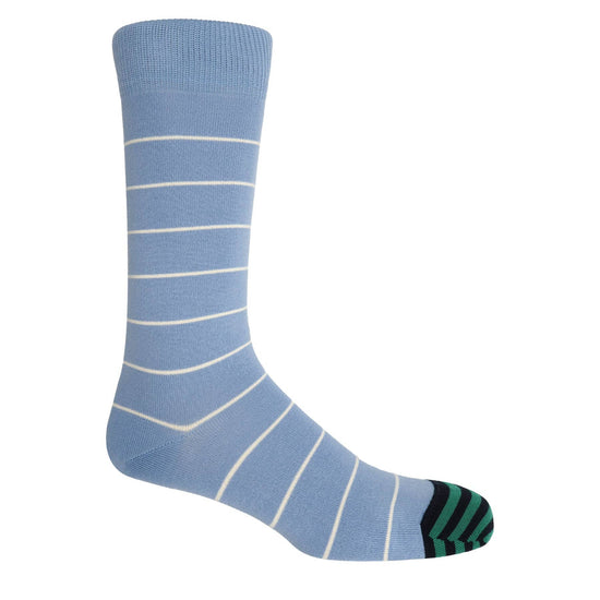 Peper Harow Socks Mens Socks AW24 Thin Stripe Men's Socks: Teal