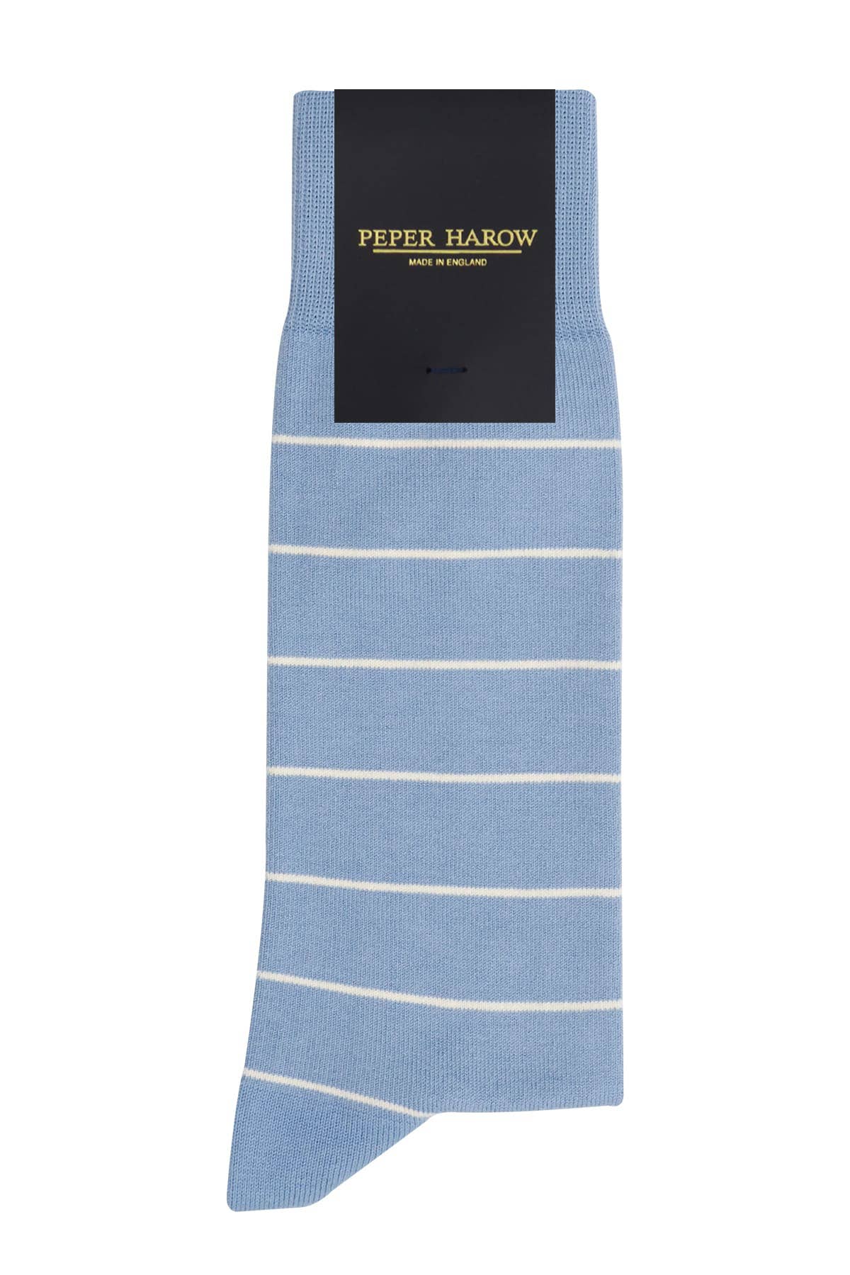 Peper Harow Socks Mens Socks AW24 Thin Stripe Men's Socks: Teal