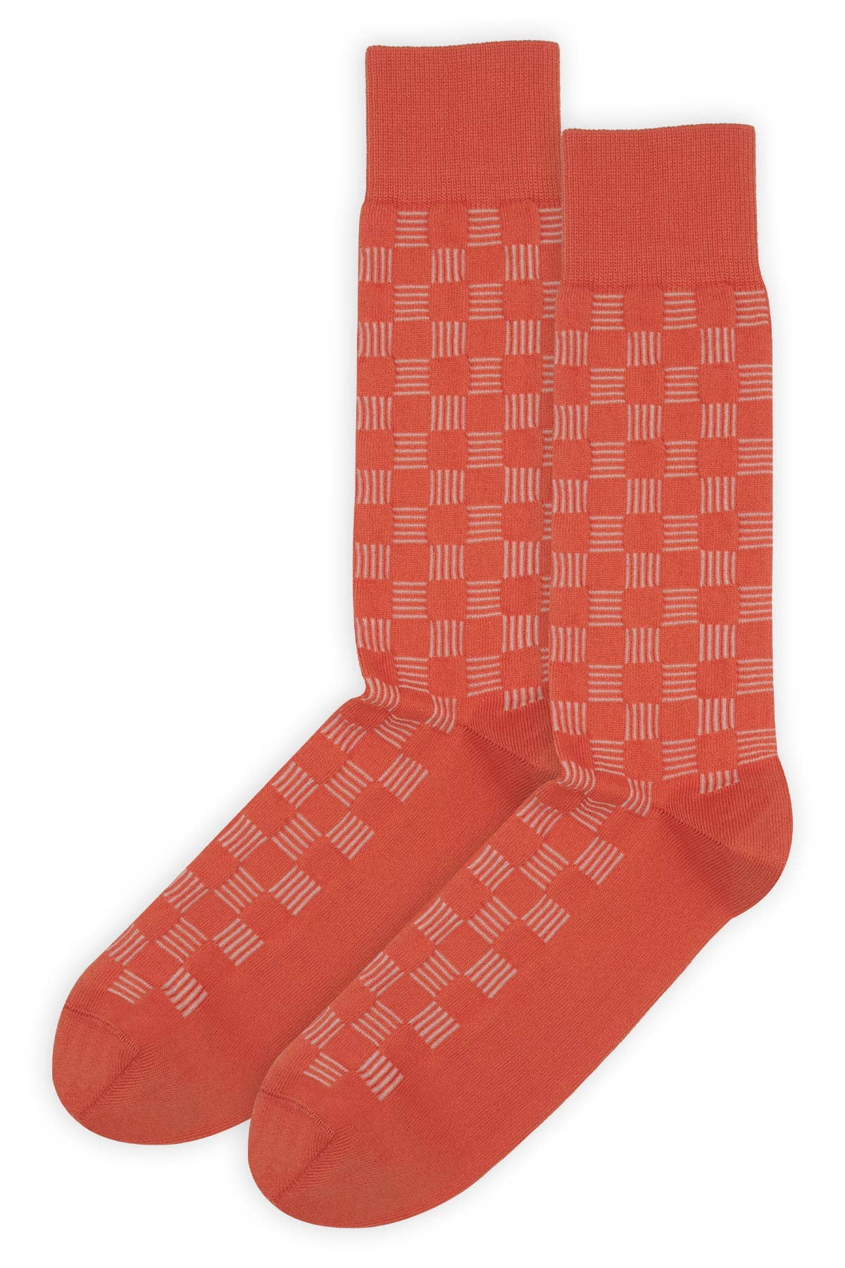 Peper Harow Socks Mens Socks Battenberg Men's Socks: Gray