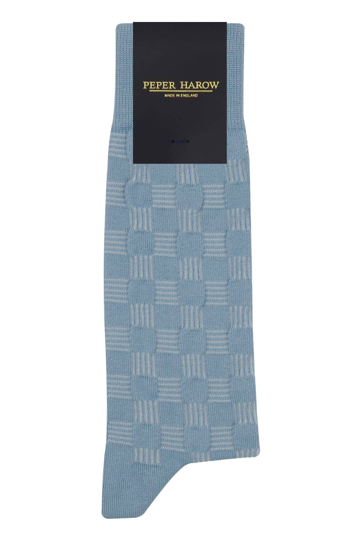 Peper Harow Socks Mens Socks Battenberg Men's Socks: Gray