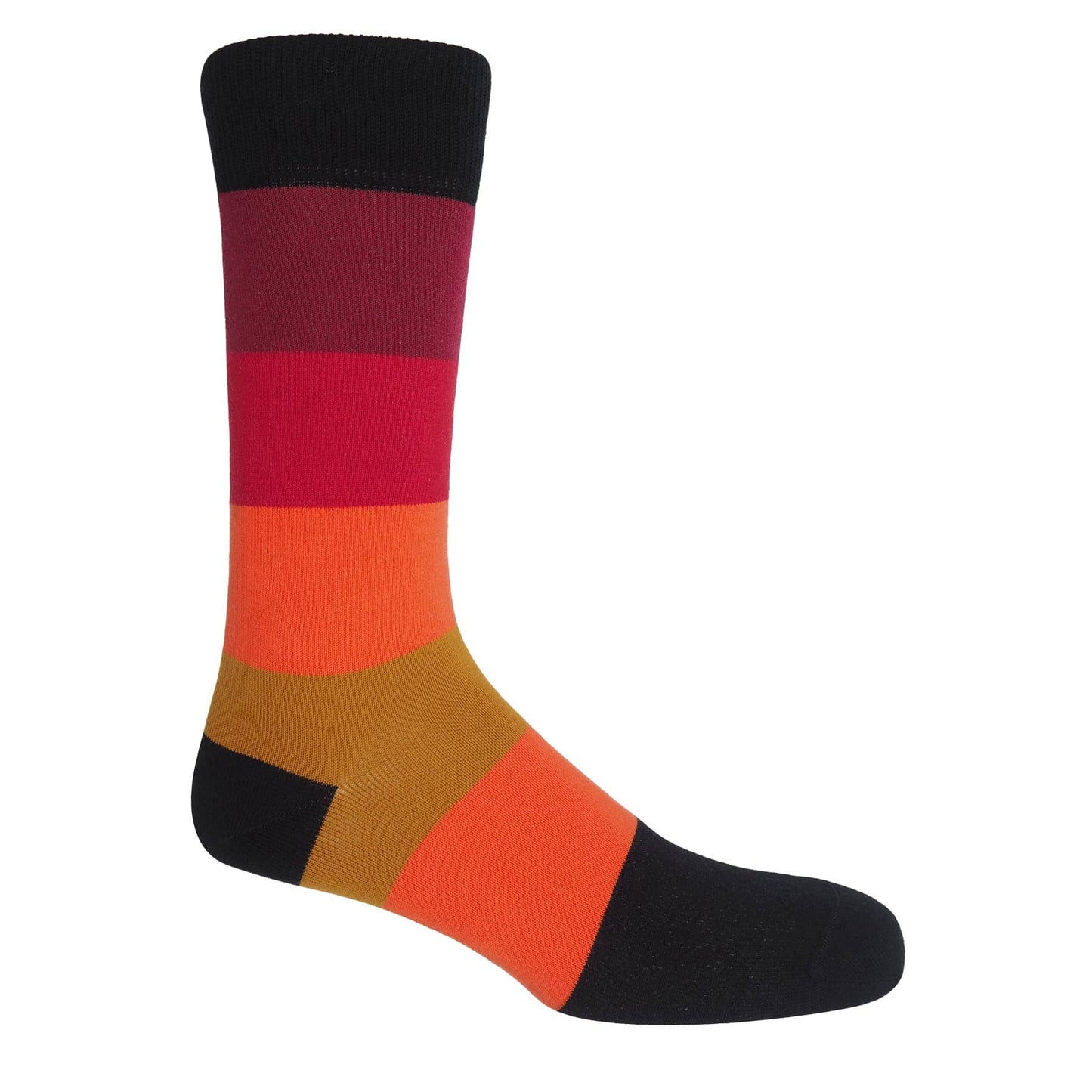 Peper Harow Socks Mens Socks Block Stripe Men's Luxury Socks: Autumn