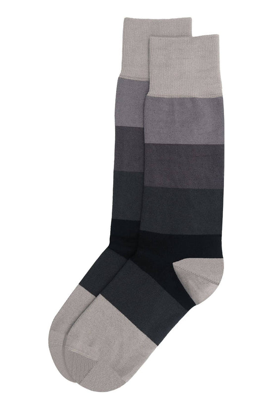 Peper Harow Socks Mens Socks Block Stripe Men's Luxury Socks: Volcano