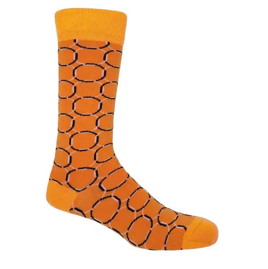 Peper Harow Socks Mens Socks Linked Men's Cotton Socks : Orange