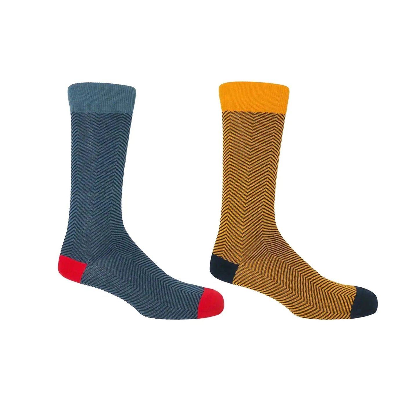 Peper Harow Socks Mens Socks Lux Taylor Premium Men's Cotton Socks: Yellow