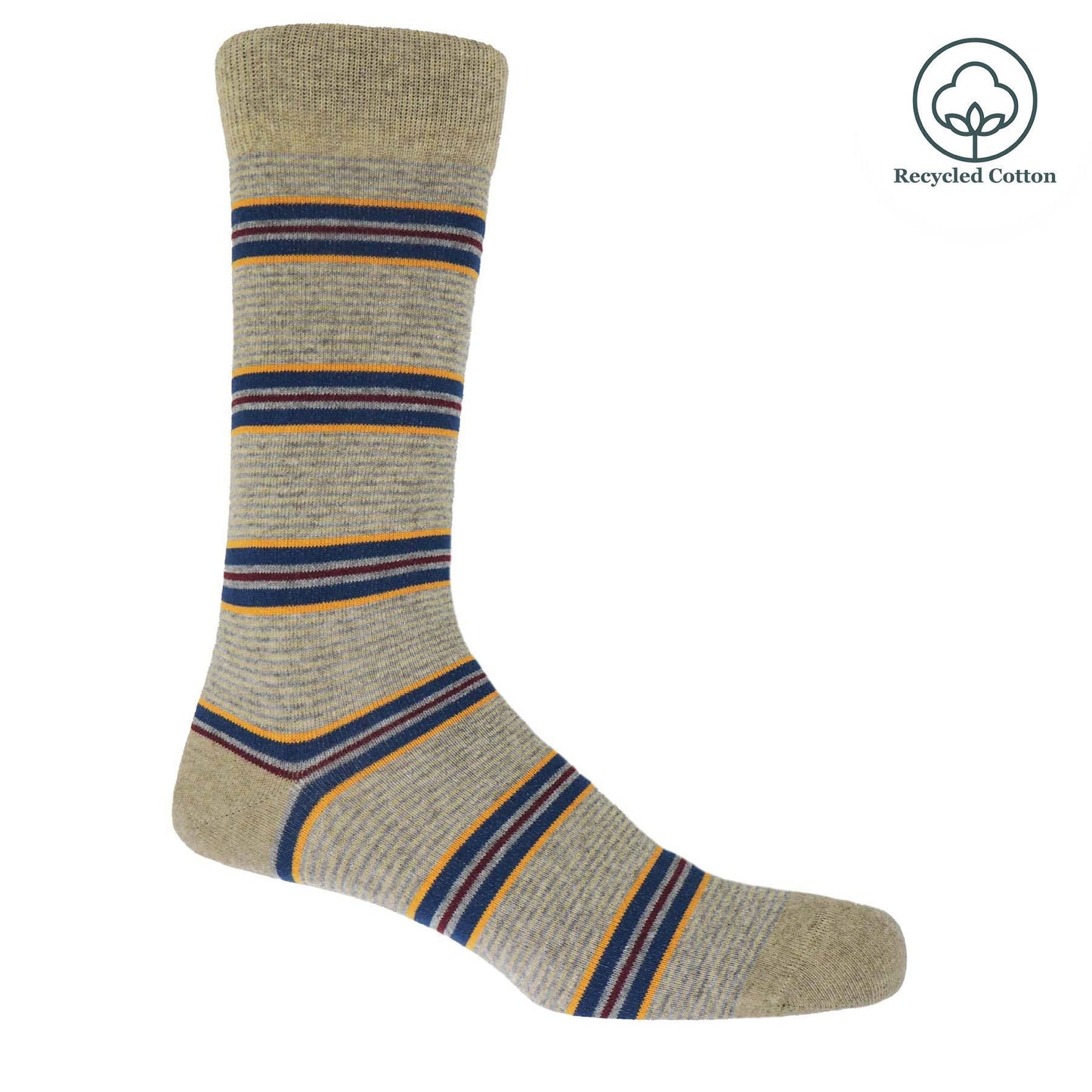 Peper Harow Socks Mens Socks Multistripe Men's Recycled Socks: Black